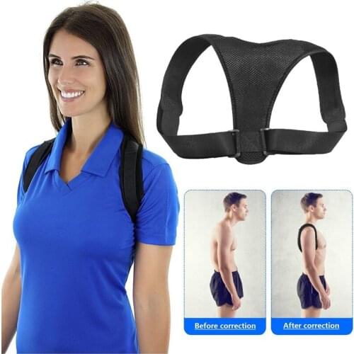 Adjustable Back Posture Corrector Clavicle Spine Back Shoulder Lumbar Brace Support Belt Posture Correction Prevents Slouching