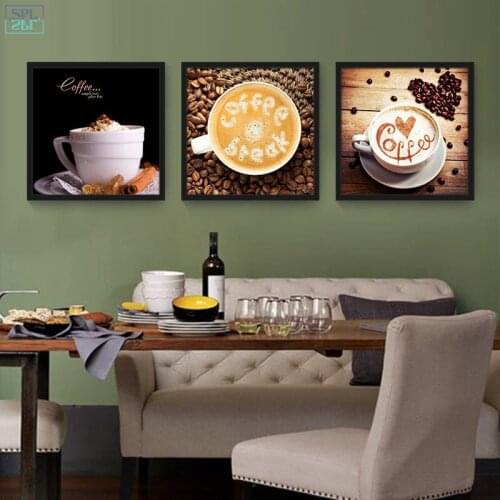 SPLSPL Vintage Coffee Poster Wall Pictures for Kitchen Canvas Art Posters and Print Pop Art Modern Wall Painting Home Decoration