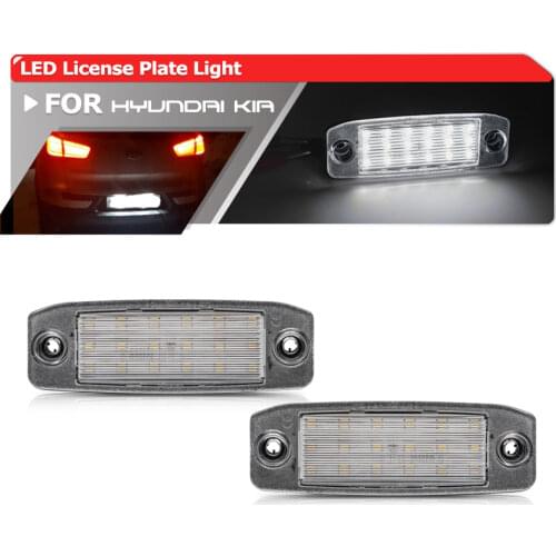 2PCs Car Led Number License Plate Lights For Hyundai Sonata 10 10-13 Sonata YF 10MY 2010-2013 GF 10 Kia Sportage 2011-2013