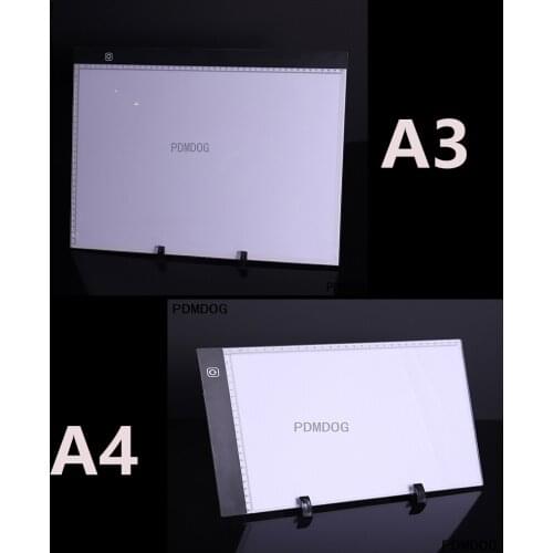 Ultra-thin A3/A4 LED diamond painting lamp cushion with scale diamond painting accessory set (28/56/32/40 grid)