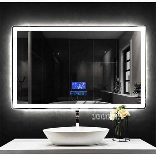 CTL305 Smart Bathroom Mirror Modern Simple Hotel Rounded Corner Wall-mounted Touch Screen Led Light Mirror 110V/220V (700*900mm)