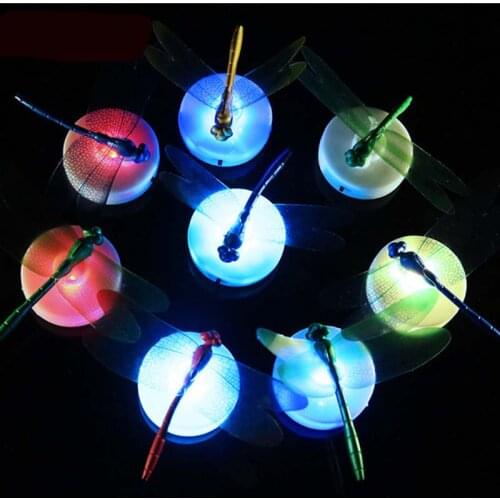 1/10 Pcs/Set 3D Wall Stickers Lifelike Dragonfly Butterfly Mini LED Night Light Sticker Home Decoration For Baby Bedroom TS2
