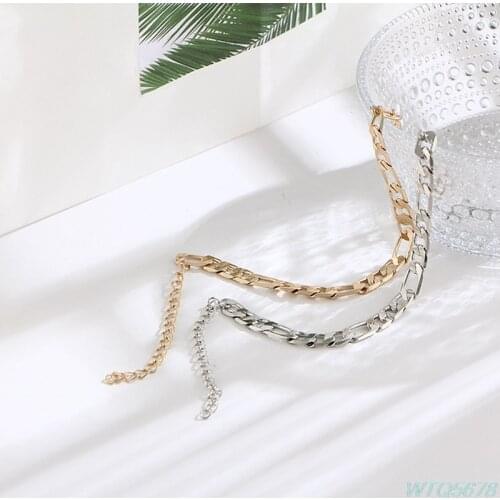 1pc Stainless Steel Anklets For Women Beach Foot Jewelry Leg Snake Link Chain