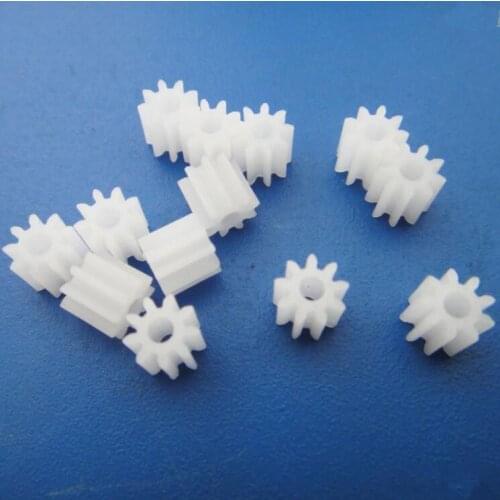 10 pcs/lot 1009A 9 teeth M0.5 motor gear plastic gear for robot model and four-wheel car model