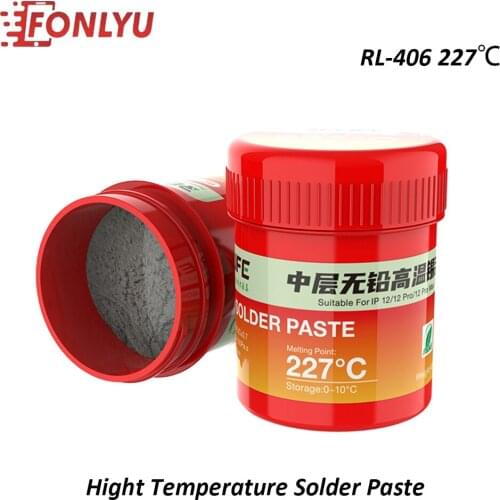 2Pcs RL-406 227℃ Lead-Free Hight Temperature Solder Paste Middle Layer Tin Planting For Iphone 12Pro Max Motherboard PCB Repair