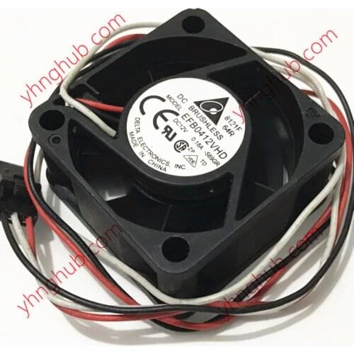 Delta Electronics EFB0412VHD S69GR Server Cooling Fan DC 12V 0.18A 40x40x20mm 3-wire