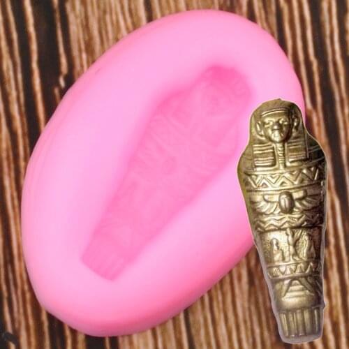 3D Egyptian Pharaoh Mummy Silicone Mold Fondant Mould Polymer Clay Molds Cake Baking Chocolate Candy Decorating Tools