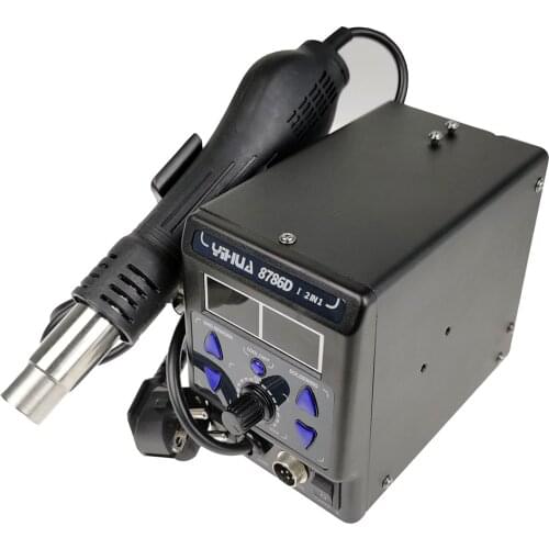 8786D-I pgraded Version SMD Soldering Station Double Digital Display Cool Hot Air Gun Soldering Iron Rework Station 2 in 1 220V
