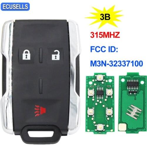 Keyless Entry 2+1/3 Button Remote Control Key 315MHz for Chevrolet Silverado Colorado for GMC FCC ID: M3N-32337100 M3N32337100