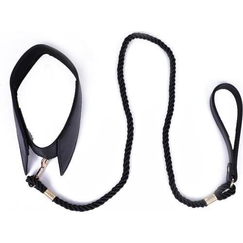 BDSM Leather Metal Collar Bondage Necklace Bondage Fetish Sex Toys For Women Couples Slave Adult Games Sex Tools