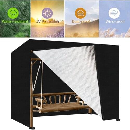 Outdoor Garden Swing Cover 210D Oxford Cloth Waterproof Dustproof UV Furniture Cover Protector Garden Rain Snow Chair Sofa Cover