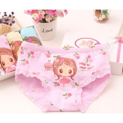 Children Panties for Girls Briefs Soft Cotton Triangle Underwear Kids Baby Girl Printed Sweet Underpants Comfortable