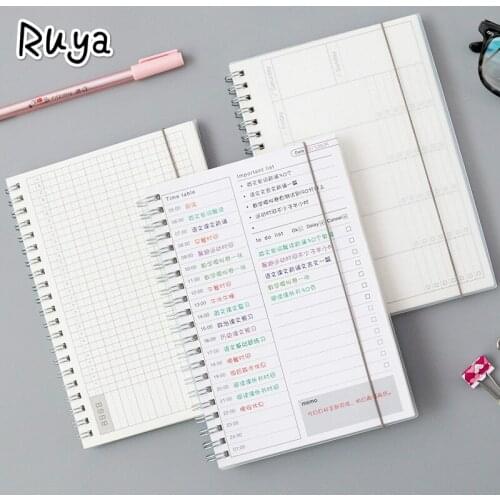 Daily Weekly Monthly Planner Spiral Notebook Memo Planning Organizer Agenda School Office schedule Stationary sketchbook diary