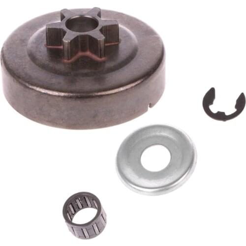 Chainsaw Clutch Drum Sprocket 3/8 6T Washer E-Clip Kit for stIHL MS170 180 Parts DropShipping