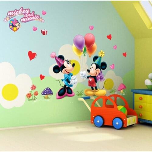 Disney Cartoon Wall Stickers Children Room Decoration Stickers Kindergarten House Decoration Removable Decorative Stickers