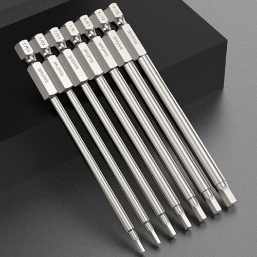 10pcs Hex Head Allen Wrench Drill Bits Set 100mm Long Allen Screwdriver Bits Magnetic Tips Hex Key Screwdriver Socket Bit Set