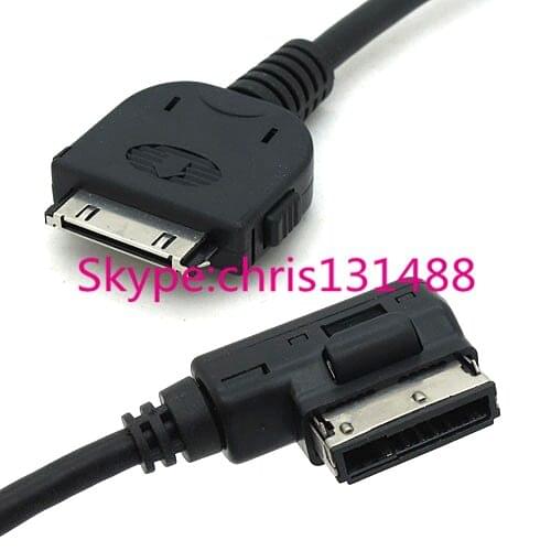 Original new V-W A-u -d-i AMI MDI IPHONE 4 IPOD cable V W Tiguan G-T-I CC A4 A6L audio cable