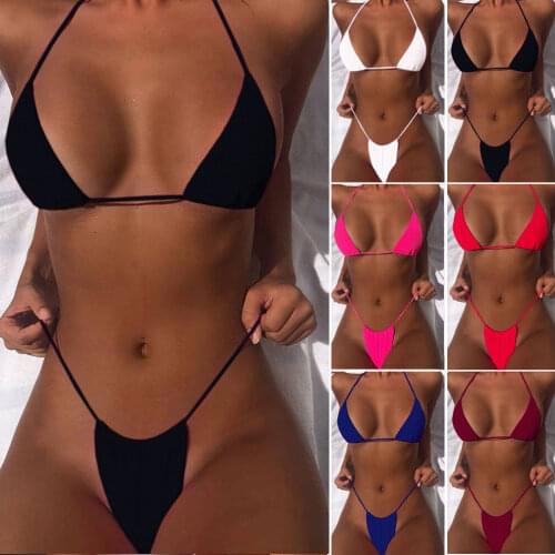 Sexy Women Summer Swimwear Bikini Set Bra Triangle Suit Swimsuit Bathing Suit Swimming Suit