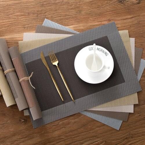 Rectangle PVC Coasters Stand For hot pot Kitchen Dining Table placemat Slip Insulation Pad heat resistant Plastic Pan Table Mat