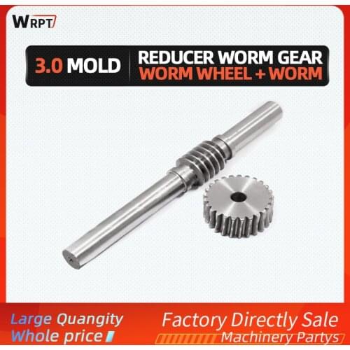 1/2PCS 3mold 15/20/25/30/35/40/45/50/55/60T reducer worm gear and worm large transmission ratio 45 steel