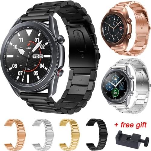 Stainless Steel band for Samsung Galaxy watch 3 45mm/46mm strap Gear S3 Frontier 22mm Metal bracelet Huawei watch GT/2/2e strap