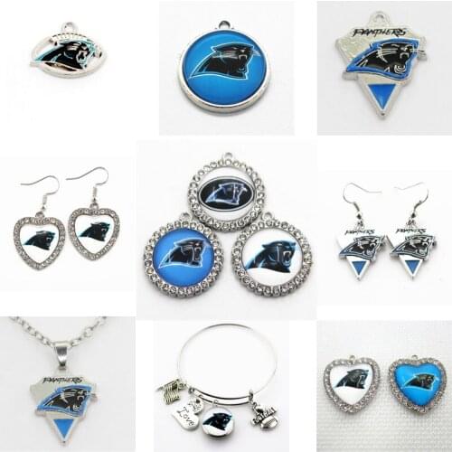 Football Carolina Dangle Charms Panther Mix Style DIY Pendant Bracelet Necklace Earrings Jewelry Making Accessories