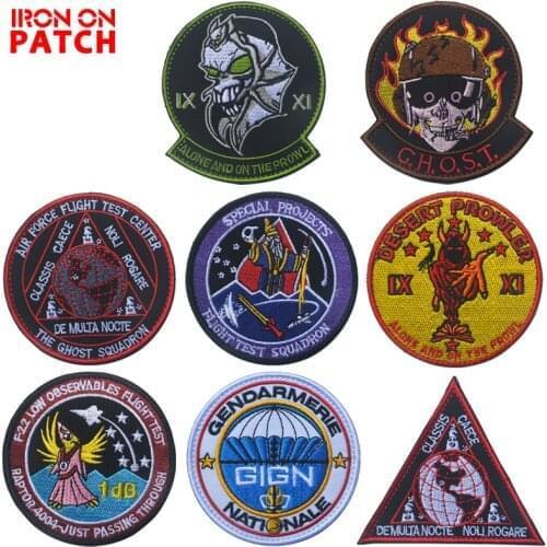 Special Projects F22 Low French Gendarmerie Embroidery Patch Tactical Military Ghost Squadron Patches DIY Badge For Clothing