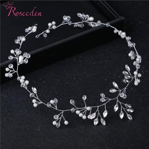 Bridal Hair Accessory Women Crystal Leaves Wedding Hair Jewelry Headbands Bride Headpiece Hair Ornaments Party DecorationsRE3464