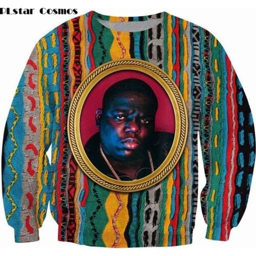 PLstar Cosmos Sweatshirt Notorious B.I.G. jumper Biggie Smalls Character print Sweats Fashion Clothing Women Men Pullover
