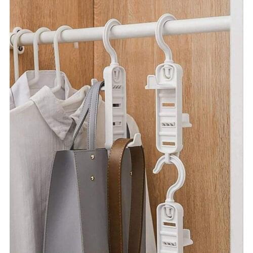 Cabinet Hanger Plastic Handbag Clothes Holder Shelf Organizer 360 Degrees Rotated Belt Closet Hanger Hanging Rack Storage Hook