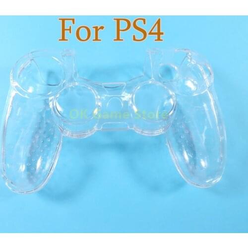 5pcs For PS4 Controller Crystal Clear Shell Case Cover Protective Housing Shell For Sony Playstation 4 Replacement Repair Parts