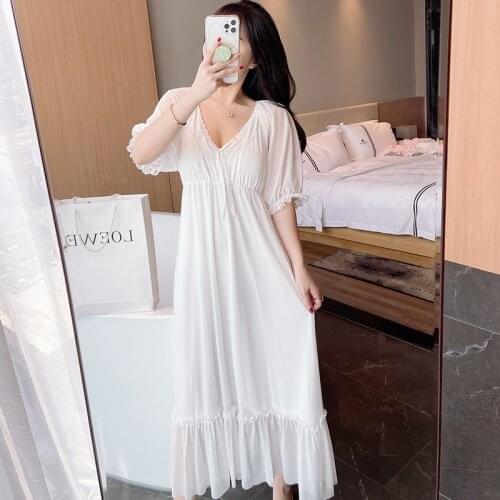 Women Sleepwear Slip Dress Loose Version Lingeries Eleven Sexy Sleepwear Summer Pajamas Princess Style