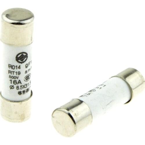 2Pcs 380V,500V 0.5A 5A 10A 25A 8.5x31.5mm 8.5*31.5mm Fuse Electronic Quick Fast Blow Active Cylindrical Ceramic Fuses Links RO14