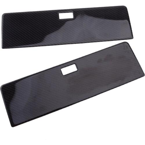 2Pcs Carbon Fiber Car Rear Seat Storage Box Sticker Trim Cover Fit for Nissan 350Z 2006 2007 2008 2009 Self adhesive