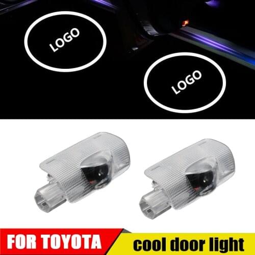 2X Led For Toyota logo light For Land Cruiser Prado HighLander Camry Avalon Prius Venza 4 Runner Car Door Light Accessories