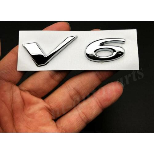 3D V6 Car Trunk Emblem Badge Decal Sticker AWD 3.0 5.0 R S Sport Type 25t 35t