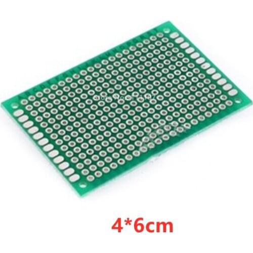5PCS/LOT 4*6CM Double Side Copper rototype PCB Universal Printed Circuit Board 4x6cm Breadboard Plate Wholesale