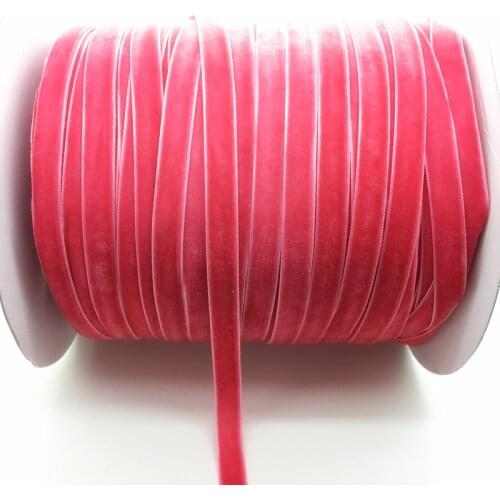 5 Yards 3/8 "10mm Light Red Velvet Ribbon Headband Clips Bow Wedding Decoration