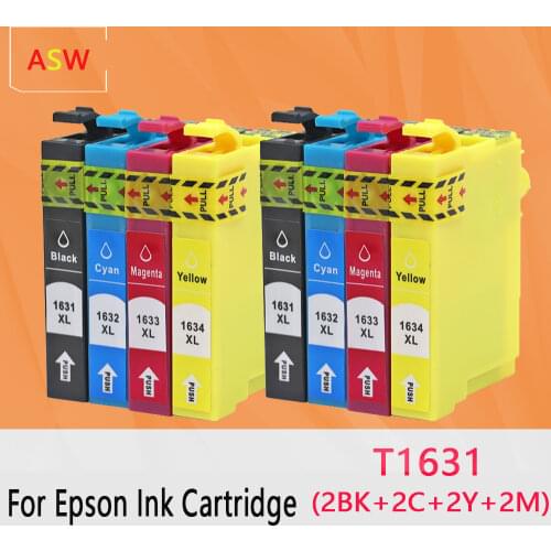 T1631 16XL Ink Cartridge Replacement for Epson T1631 T 1631 16XL 16 XL for WF-2010W 2510WF 2520NF 2530WF 2540WF