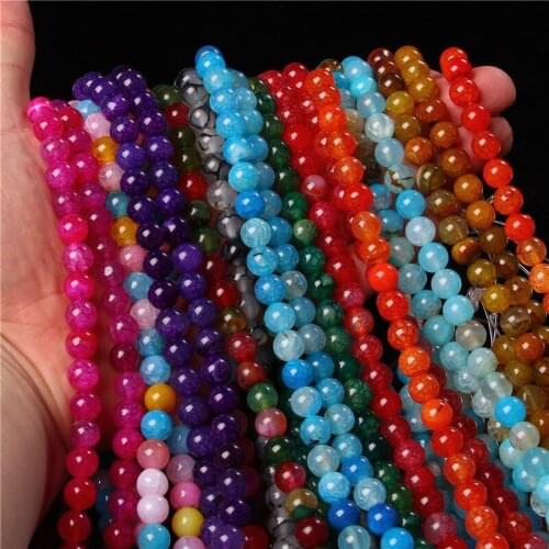 42 Style Natural Stone Beads 6 8 10mm Dragon Vein Agates Round Striped Agat Beaded For Jewelry Making Diy Bracelets Necklace