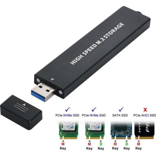 CY USB 3.0 to NVME M-key M.2 NGFF SATA SSD External PCBA Case Conveter Adapter RTL9210B Chipset