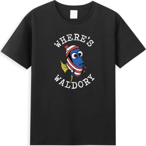 Finding Dory Finding Nemo Mens T-Shirt Summer 100% Cotton Tee Where’s Waldory Printed Clothing Casual Disney Cartoon T Shirt