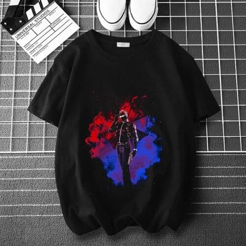 Wesker Print T-Shirts Summer Graphic Tees Funny Shirts For Men Modal T-Shirts Loose Crew Neck Short Sleeve Tops DIY