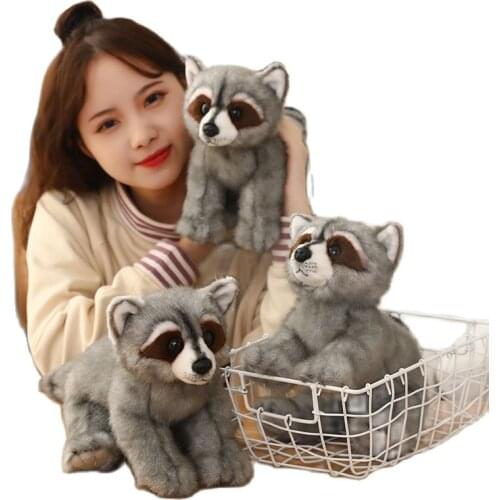 Simulation fox plush animal super soft and comfortable fabric cute raccoon doll Soft toy kawaii room decor Gift for girl friend