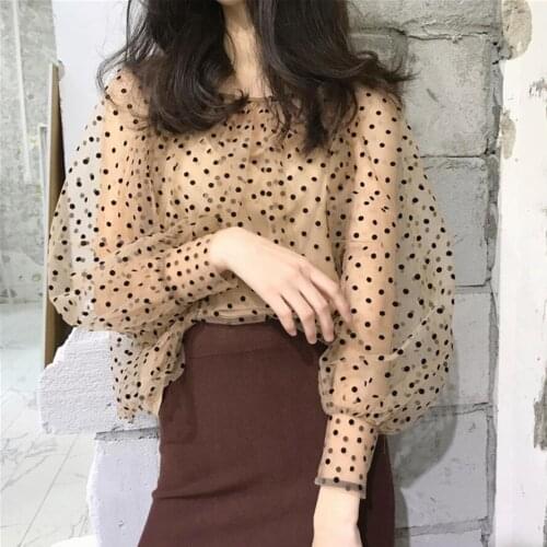 Блузки в горошек Luvsecmin China At AliExpress