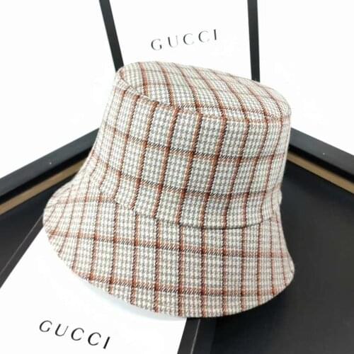 MAXSITI U Autumn and Winter Two-Sided thousand bird Check Woolen Bucket Hat Women Girls Fisherman Basin Cap