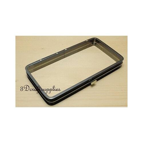 Metal purse frame glue on clasp clip anti bronze 6 1/2 inch X 4 1/4 inch C70