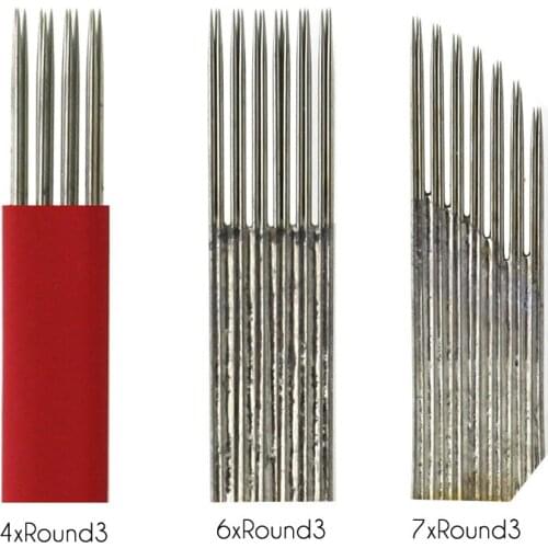 Microblading Stainless Steel Needles Disposable Steriled Eyebrow Tattoo Needles Permanent Makeup Eyebrow Needle Embroidery Blade