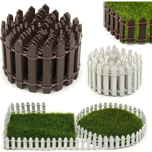 Miniature Fence Garden Decor DIY Fairy Garden Kit Decorative Wood Fence Accessories For Summer House and Garden Vegetable Patch