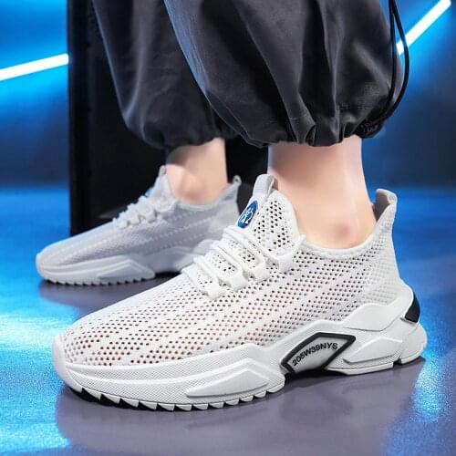 2021 New Mens Shoes Summer Korean Style Breathable Trend Wild Mesh Running Shoes Mens Casual Thin Light Mesh Shoes